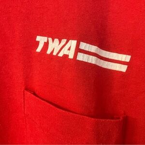 Vintage TWA Trans World Airlines T Shirt Adult Large